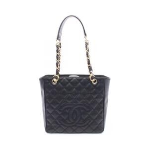 Chanel Matelasse PST Tote Bag Leather Grained Calfskin Black